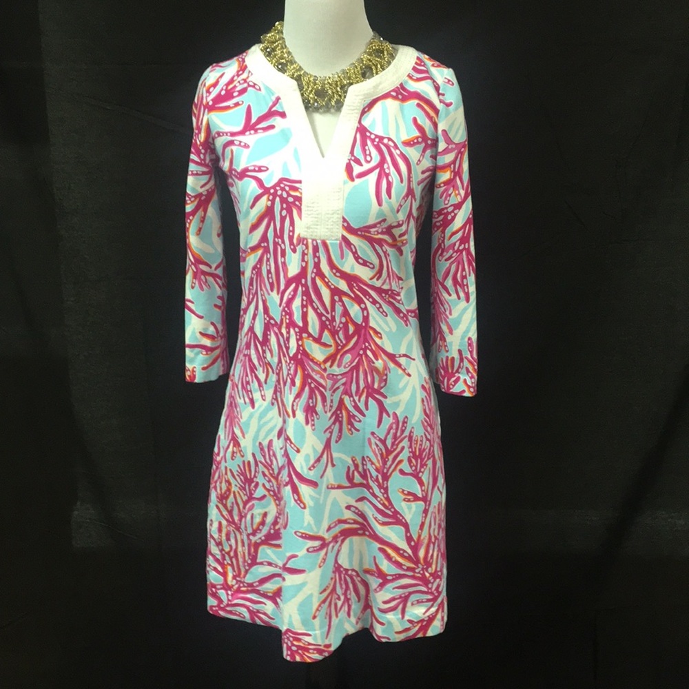 Lilly Pulitzer cotton dress. Coral print